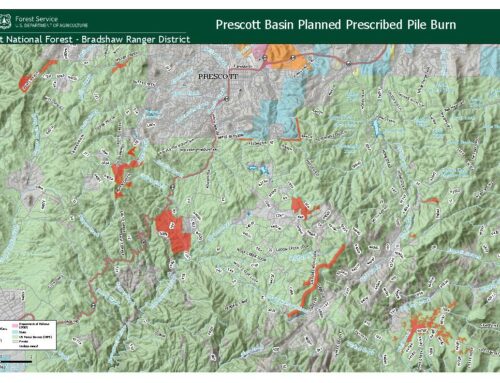 Pile burning planned in the Prescott Basin on the Bradshaw RD